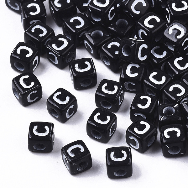 PandaHall Opaque Acrylic Beads, Horizontal Hole, Alphabet Style, Cube, Black & White, Letter.C, 5x5x5mm, Hole: 2mm, about 500pcs/50g Acrylic...
PandaHall Opaque Acrylic Beads, Horizontal Hole, Alphabet Style, Cube, Black & White, Letter.C, 5x5x5mm, Hole: 2mm, about 500pcs/50g Acrylic...