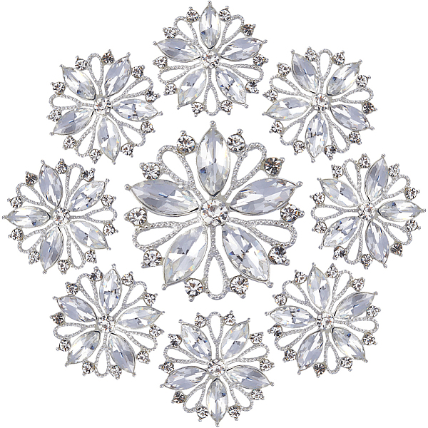 PandaHall Gorgecraft 10Pcs 3-Hole Alloy Rhinestone Button, Flower, Silver, 40x9mm, Hole: 3mm Alloy+Rhinestone Flower
PandaHall Gorgecraft 10Pcs 3-Hole Alloy Rhinestone Button, Flower, Silver, 40x9mm, Hole: 3mm Alloy+Rhinestone Flower