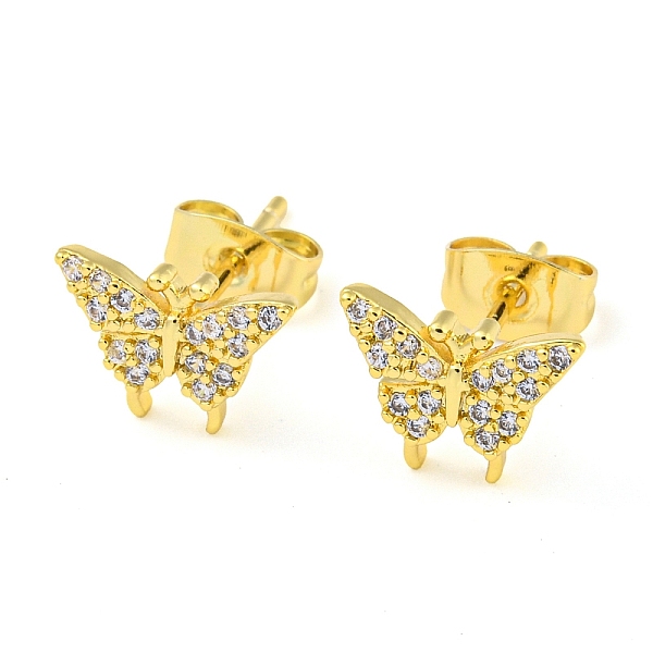 PandaHall Golden Brass Micro Pave Cubic Zirconia Stud Earrings, Butterfly, 8x10.5mm Cubic Zirconia Butterfly
PandaHall Golden Brass Micro Pave Cubic Zirconia Stud Earrings, Butterfly, 8x10.5mm Cubic Zirconia Butterfly