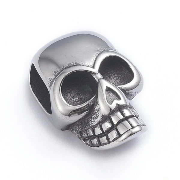 PandaHall Retro 304 Stainless Steel Slide Charms/Slider Beads, for Leather Cord Bracelets Making, Skull, Antique Silver, 22x14x9mm, Hole...
PandaHall Retro 304 Stainless Steel Slide Charms/Slider Beads, for Leather Cord Bracelets Making, Skull, Antique Silver, 22x14x9mm, Hole...