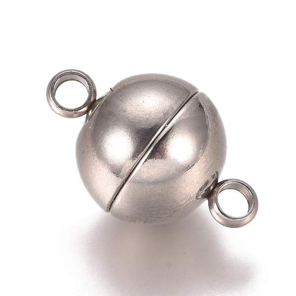 PandaHall 201 Stainless Steel Magnetic Clasps with Loops, Round, Stainless Steel Color, 19x12mm, Hole: 2.5mm 201 Stainless Steel Round
PandaHall 201 Stainless Steel Magnetic Clasps with Loops, Round, Stainless Steel Color, 19x12mm, Hole: 2.5mm 201 Stainless Steel Round