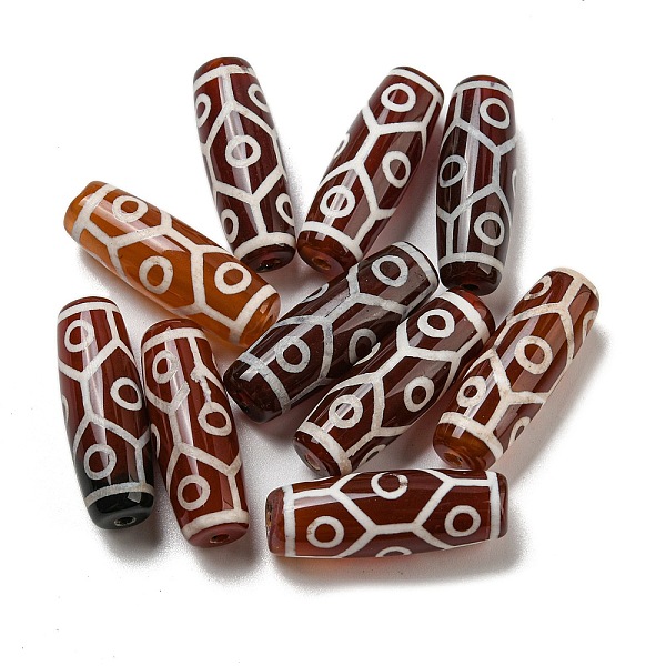 PandaHall Tibetan Style dZi Beads Strands, Natural Dyed Agate Beads, Rice, Red, 5-Eye, 30x10mm, Hole: 2mm Tibetan Agate Rice Red
PandaHall Tibetan Style dZi Beads Strands, Natural Dyed Agate Beads, Rice, Red, 5-Eye, 30x10mm, Hole: 2mm Tibetan Agate Rice Red