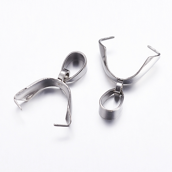 PandaHall 304 Stainless Steel Pinch Bails, Ice Pick Pinch Bails for Pendant Making, Stainless Steel Color, 13x13.5x5mm, Hole: 3.5x6mm 304...
PandaHall 304 Stainless Steel Pinch Bails, Ice Pick Pinch Bails for Pendant Making, Stainless Steel Color, 13x13.5x5mm, Hole: 3.5x6mm 304...