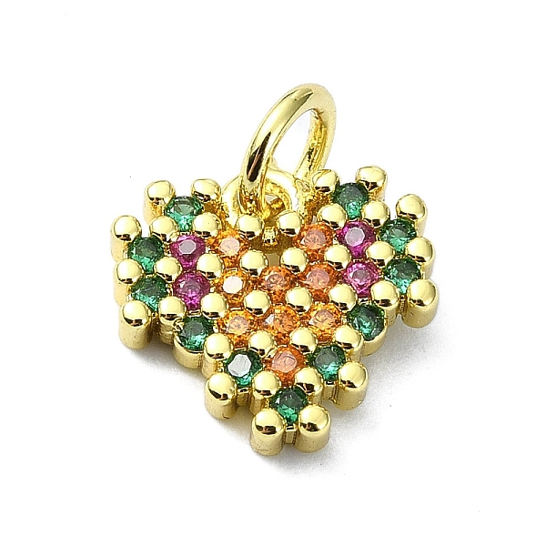 PandaHall Brass Micro Pave Colorful Cubic Zirconia Pendants, with Jump Ring, Heart Charm, Real 18K Gold Plated, 10.5x10.5x2mm, Hole: 3mm..., Multicolor
PandaHall Brass Micro Pave Colorful Cubic Zirconia Pendants, with Jump Ring, Heart Charm, Real 18K Gold Plated, 10.5x10.5x2mm, Hole: 3mm..., Multicolor