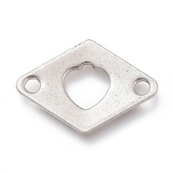 PandaHall 304 Stainless Steel Links Connectors, Rhombus, Stainless Steel Color, 12.5x18x1mm, Hole: 1.8mm 304 Stainless Steel Rhombus
PandaHall 304 Stainless Steel Links Connectors, Rhombus, Stainless Steel Color, 12.5x18x1mm, Hole: 1.8mm 304 Stainless Steel Rhombus