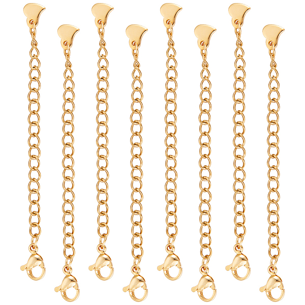 PandaHall Unicraftale 304 Stainless Steel Chain Extender, with Lobster Claw Clasps and Charms, Heart, Golden, 68mm 304 Stainless Steel
PandaHall Unicraftale 304 Stainless Steel Chain Extender, with Lobster Claw Clasps and Charms, Heart, Golden, 68mm 304 Stainless Steel