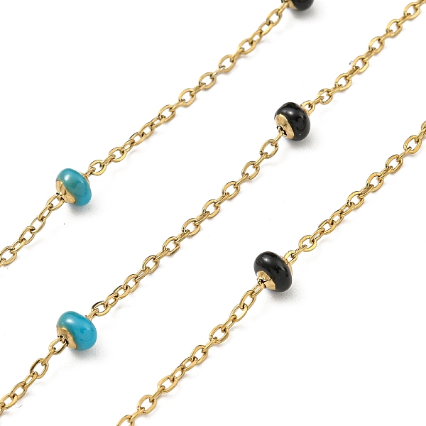 PandaHall 304 Stainless Steel Enamel Link Chains, Soldered, with Spool, Flat Round, Deep Sky Blue, 2x1.5x0.5mm 304 Stainless Steel
PandaHall 304 Stainless Steel Enamel Link Chains, Soldered, with Spool, Flat Round, Deep Sky Blue, 2x1.5x0.5mm 304 Stainless Steel