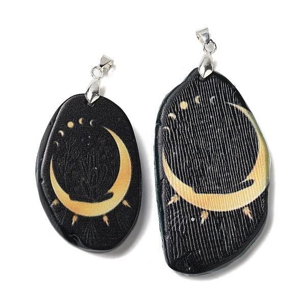 PandaHall Natural Agate Big Pendants, with Platinum Plated Metal Pinch Bails, Dyed & Heated, Moon, 48~65x27~46x5.5~6mm, Hole: 5x3mm Natural...
PandaHall Natural Agate Big Pendants, with Platinum Plated Metal Pinch Bails, Dyed & Heated, Moon, 48~65x27~46x5.5~6mm, Hole: 5x3mm Natural...