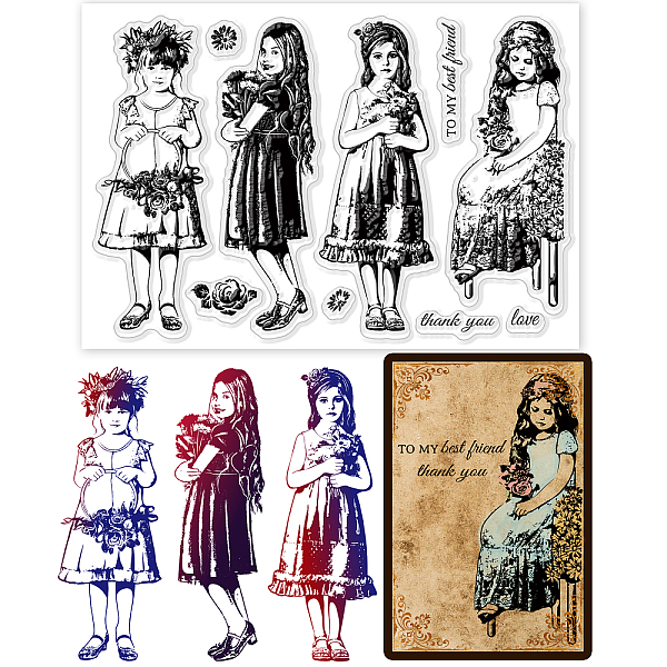 PandaHall GLOBLELAND Girl Clear Stamps Silicone Transparent Stamp Set for Invitation Making Craft Decoration DIY Scrapbooking, Postcards...
PandaHall GLOBLELAND Girl Clear Stamps Silicone Transparent Stamp Set for Invitation Making Craft Decoration DIY Scrapbooking, Postcards...