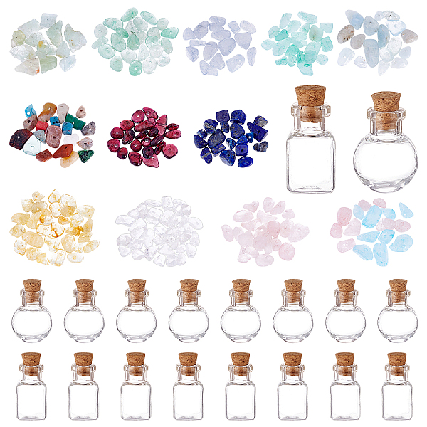 PandaHall Wishing Bottle DIY Making Kits, Including Natural Gemstone Chip Beads, Glass Jar Glass Bottle, Mixed Color, Chip Beads: 60g..., Multicolor
PandaHall Wishing Bottle DIY Making Kits, Including Natural Gemstone Chip Beads, Glass Jar Glass Bottle, Mixed Color, Chip Beads: 60g..., Multicolor