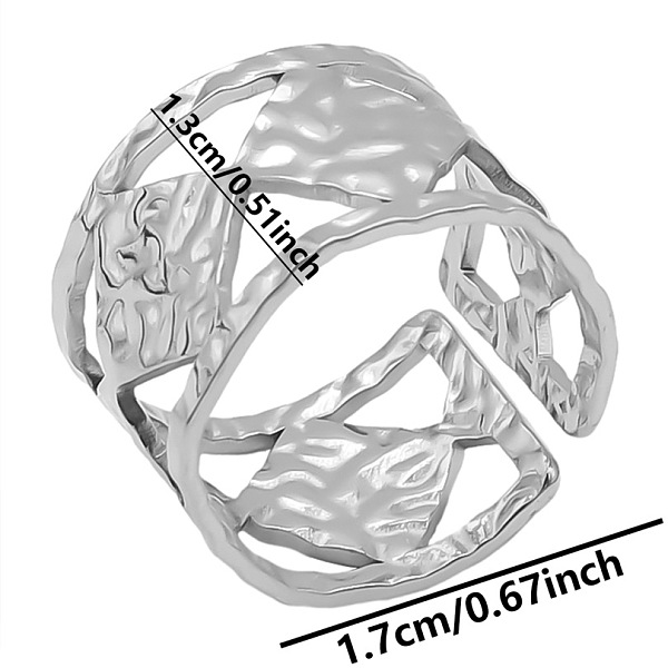PandaHall Minimalist Rhombus 304 Stainless Steel American European Wide Band Cuff Rings for Women Stainless Steel Rhombus
PandaHall Minimalist Rhombus 304 Stainless Steel American European Wide Band Cuff Rings for Women Stainless Steel Rhombus