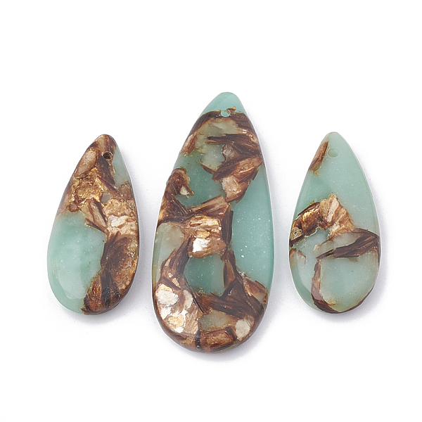 PandaHall Assembled Synthetic Bronzite and Aqua Terra Jasper Pendants, teardrop, 36~50x15~21x6~7mm, Hole: 1mm, 3pcs/set Mixed Stone Teardrop
PandaHall Assembled Synthetic Bronzite and Aqua Terra Jasper Pendants, teardrop, 36~50x15~21x6~7mm, Hole: 1mm, 3pcs/set Mixed Stone Teardrop