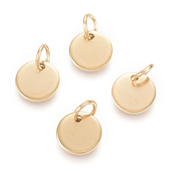 PandaHall Ion Plating(IP) 304 Stainless Steel Charms, with Jump Rings, Blank Stamping Tag, Flat Round, Golden, 8x0.7mm, Hole: 3.5mm 304...
PandaHall Ion Plating(IP) 304 Stainless Steel Charms, with Jump Rings, Blank Stamping Tag, Flat Round, Golden, 8x0.7mm, Hole: 3.5mm 304...