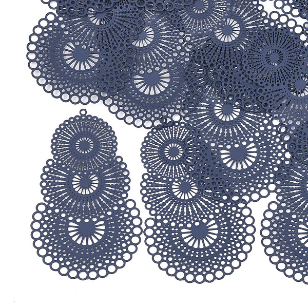 PandaHall 430 Stainless Steel Chandelier Components Links, Spray Painted, Etched Metal Embellishments, Marine Blue, 56.5x35x0.3mm, Hole...
PandaHall 430 Stainless Steel Chandelier Components Links, Spray Painted, Etched Metal Embellishments, Marine Blue, 56.5x35x0.3mm, Hole...