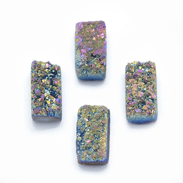 PandaHall Electroplate Natural Druzy Quartz Cabochons, Rectangle, Multi-color Plated, 8x4x4~5mm Quartz Crystal Rectangle
PandaHall Electroplate Natural Druzy Quartz Cabochons, Rectangle, Multi-color Plated, 8x4x4~5mm Quartz Crystal Rectangle