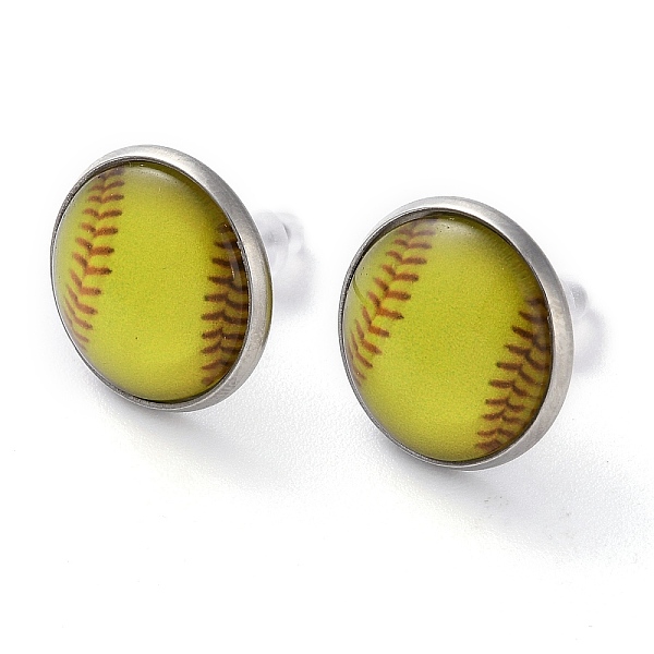 PandaHall Sport Balls Glass & 304 Stainless Steel Stud Earrings for Women, Stainless Steel Color, Baseball, 15.5mm 304 Stainless Steel...
PandaHall Sport Balls Glass & 304 Stainless Steel Stud Earrings for Women, Stainless Steel Color, Baseball, 15.5mm 304 Stainless Steel...