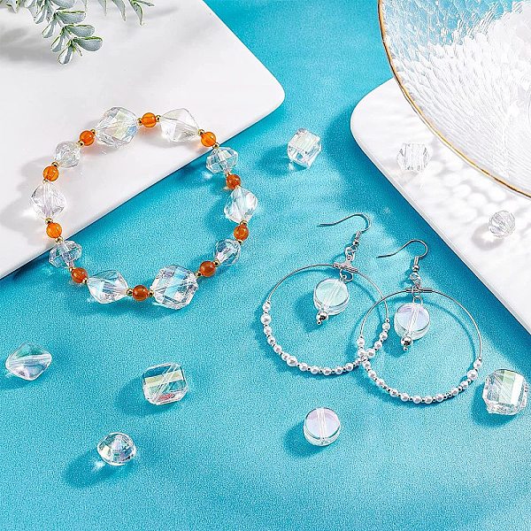 PandaHall 80Pcs 8 Style Transparent Acrylic European Beads, AB Color Plated, Large Hole Beads, Rondelle & Bicone & Rhombus & Flat Round &..., White
PandaHall 80Pcs 8 Style Transparent Acrylic European Beads, AB Color Plated, Large Hole Beads, Rondelle & Bicone & Rhombus & Flat Round &..., White