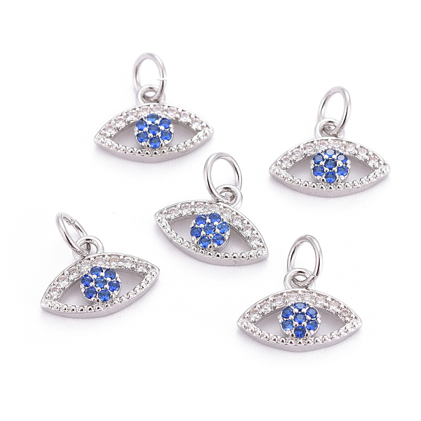 PandaHall Brass Micro Pave Cubic Zirconia Charms, with Jump Rings, Evil Eye, Colorful, Platinum, 7x12x3mm, Hole: 3mm Brass+Cubic Zirconia...
PandaHall Brass Micro Pave Cubic Zirconia Charms, with Jump Rings, Evil Eye, Colorful, Platinum, 7x12x3mm, Hole: 3mm Brass+Cubic Zirconia...