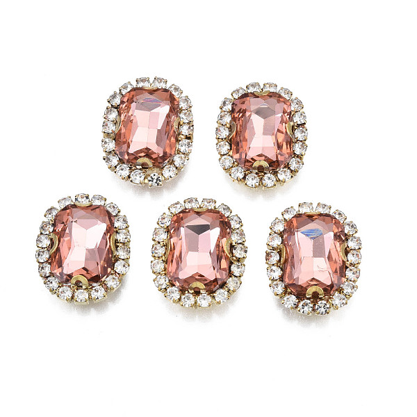 PandaHall Sew on Rhinestone, Transparent Glass Rhinestone, with Brass Prong Settings, Faceted, Rectangle, Salmon, 19.5x15.5x6.5mm, Hole: 1mm..., Red
PandaHall Sew on Rhinestone, Transparent Glass Rhinestone, with Brass Prong Settings, Faceted, Rectangle, Salmon, 19.5x15.5x6.5mm, Hole: 1mm..., Red