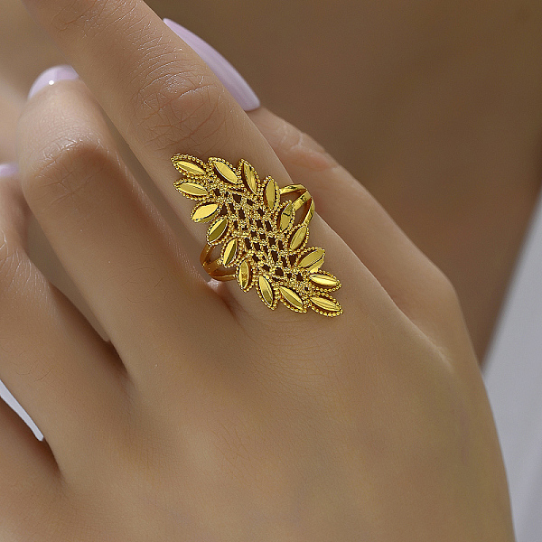 PandaHall Fashionable European and American Style Wheat Lucky Ring for Women. Brass
PandaHall Fashionable European and American Style Wheat Lucky Ring for Women. Brass
