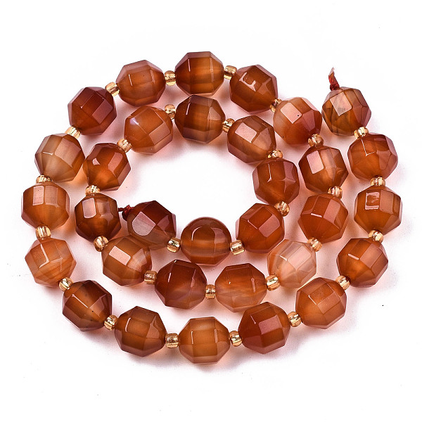 PandaHall Natural Agate Beads Strands, Faceted, with Seed Beads, Dyed, Round, Chocolate, 10.5x9.5mm, Hole: 1.2mm, about 31~32pcs/strand..., Brown
PandaHall Natural Agate Beads Strands, Faceted, with Seed Beads, Dyed, Round, Chocolate, 10.5x9.5mm, Hole: 1.2mm, about 31~32pcs/strand..., Brown
