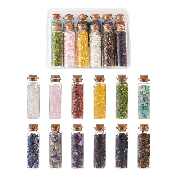 PandaHall Glass Wishing Bottle, For Pendant Decoration, with Red Jasper Chip Beads Inside and Cork Stopper, 22x71mm, 12pcs/box Mixed Stone...
PandaHall Glass Wishing Bottle, For Pendant Decoration, with Red Jasper Chip Beads Inside and Cork Stopper, 22x71mm, 12pcs/box Mixed Stone...