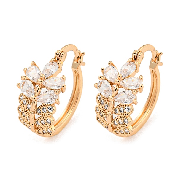 PandaHall Brass Micro Pave Clear Cubic Zirconia Hoop Earrings, Leaf, Light Gold, 22x11mm Brass Leaf Clear
PandaHall Brass Micro Pave Clear Cubic Zirconia Hoop Earrings, Leaf, Light Gold, 22x11mm Brass Leaf Clear