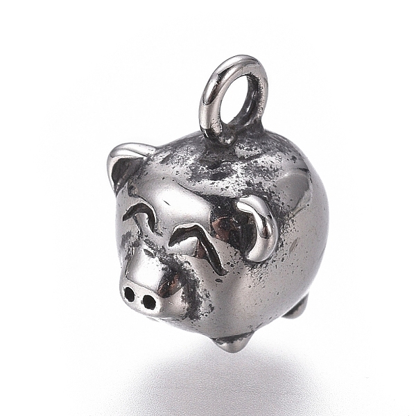 PandaHall 316 Surgical Stainless Steel Charms, Polished, Piggy Findings, Antique Silver, 12x9x10.5mm, Hole: 2mm 316 Surgical Stainless Steel...
PandaHall 316 Surgical Stainless Steel Charms, Polished, Piggy Findings, Antique Silver, 12x9x10.5mm, Hole: 2mm 316 Surgical Stainless Steel...