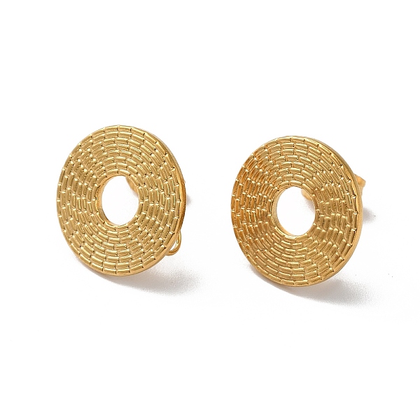 PandaHall 304 Stainless Stud Earring Findings, with Vertical Loops, Donut, Golden, 14mm, Hole: 2.7mm, Pin: 0.5mm 304 Stainless Steel Donut
PandaHall 304 Stainless Stud Earring Findings, with Vertical Loops, Donut, Golden, 14mm, Hole: 2.7mm, Pin: 0.5mm 304 Stainless Steel Donut