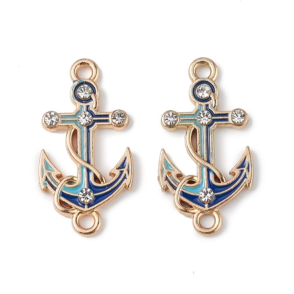 PandaHall Alloy Enamel Connector Charms, Anchor Links with Crystal Rhinestone, Light Gold, Cadmium Free & Nickel Free & Lead Free, Blue...
PandaHall Alloy Enamel Connector Charms, Anchor Links with Crystal Rhinestone, Light Gold, Cadmium Free & Nickel Free & Lead Free, Blue...