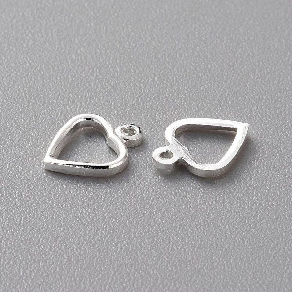 PandaHall Brass Charms, Long-Lasting Plated, Heart, 925 Sterling Silver Plated, 7.5x6x1mm, Hole: 0.7mm Brass Heart
PandaHall Brass Charms, Long-Lasting Plated, Heart, 925 Sterling Silver Plated, 7.5x6x1mm, Hole: 0.7mm Brass Heart