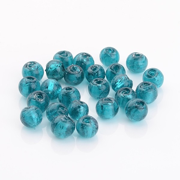 PandaHall Handmade Silver Foil Glass Beads, Round, Teal, 7.5~8.5mm, Hole: 1mm Silver Foil Round Cyan
PandaHall Handmade Silver Foil Glass Beads, Round, Teal, 7.5~8.5mm, Hole: 1mm Silver Foil Round Cyan