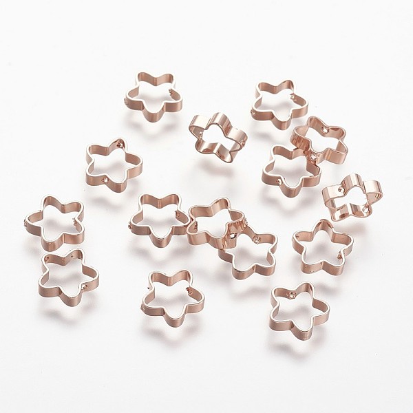 PandaHall Rack Plating Brass Bead Frames, Long-Lasting Plated, Star, Rose Gold, 9.5x2.5mm, Hole: 1mm Brass Star
PandaHall Rack Plating Brass Bead Frames, Long-Lasting Plated, Star, Rose Gold, 9.5x2.5mm, Hole: 1mm Brass Star