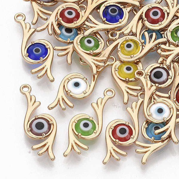 PandaHall Eco-Friendly Alloy Pendants, with Glass Evil Eye, Nickel Free, Flower, Mixed Color, Golden, 26.5x9.5x3mm, Hole: 1.6mm Alloy+Glass..., Multicolor
PandaHall Eco-Friendly Alloy Pendants, with Glass Evil Eye, Nickel Free, Flower, Mixed Color, Golden, 26.5x9.5x3mm, Hole: 1.6mm Alloy+Glass..., Multicolor