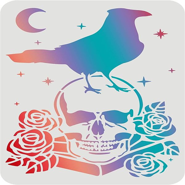 PandaHall FINGERINSPIRE Crow Skull Stencil 29.7x21cm Raven on The Skull Pattern Drawing Stencil Reusable Crow Stencil Skull Stencil for...
PandaHall FINGERINSPIRE Crow Skull Stencil 29.7x21cm Raven on The Skull Pattern Drawing Stencil Reusable Crow Stencil Skull Stencil for...