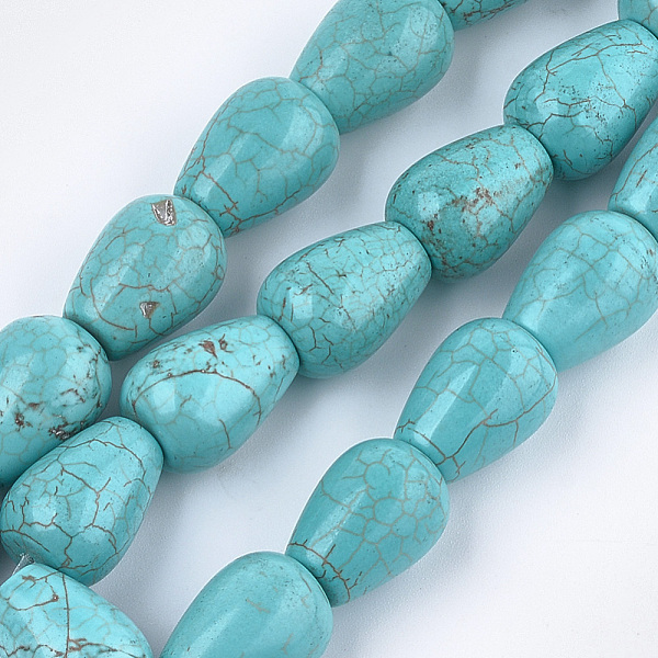 PandaHall Natural Howlite Beads Strands, Dyed & Heated, Turquoise, Teardrop, 19~20x15mm, Hole: 1mm, about 20pcs/strand, 15.5 inch Howlite...
PandaHall Natural Howlite Beads Strands, Dyed & Heated, Turquoise, Teardrop, 19~20x15mm, Hole: 1mm, about 20pcs/strand, 15.5 inch Howlite...
