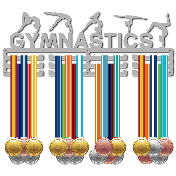 PandaHall Fashion Iron Medal Hanger Holder Display Wall Rack, 3 Lines, with Screws, Gymnastics Pattern, 150x400mm, Hole: 5mm Iron Sports
PandaHall Fashion Iron Medal Hanger Holder Display Wall Rack, 3 Lines, with Screws, Gymnastics Pattern, 150x400mm, Hole: 5mm Iron Sports