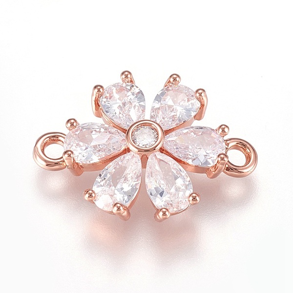 PandaHall Brass Micro Pave Cubic Zirconia Links, Lead Free & Cadmium Free, Flower, Clear, Rose Gold, 14.5x20x4mm, Hole: 1.8mm Brass+Cubic...
PandaHall Brass Micro Pave Cubic Zirconia Links, Lead Free & Cadmium Free, Flower, Clear, Rose Gold, 14.5x20x4mm, Hole: 1.8mm Brass+Cubic...