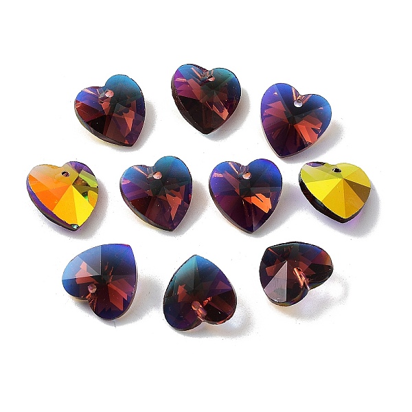 PandaHall Electroplate Glass Charms, AB Color Plated, Faceted Heart, Coconut Brown, 14x14x7mm, Hole: 1.6mm Glass Heart
PandaHall Electroplate Glass Charms, AB Color Plated, Faceted Heart, Coconut Brown, 14x14x7mm, Hole: 1.6mm Glass Heart