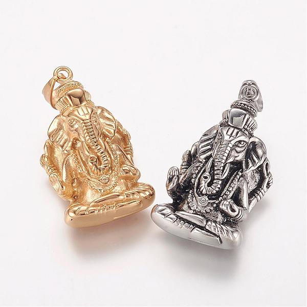 PandaHall 304 Stainless Steel Pendants, Lord Ganesha, Mixed Color, 42x23x14mm, Hole: 5x8mm 304 Stainless Steel Elephant Multicolor
PandaHall 304 Stainless Steel Pendants, Lord Ganesha, Mixed Color, 42x23x14mm, Hole: 5x8mm 304 Stainless Steel Elephant Multicolor