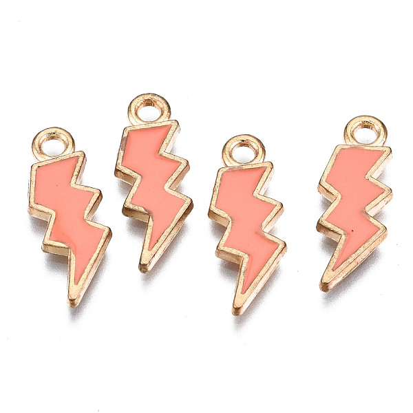 PandaHall Alloy Enamel Pendants, Lightning Bolt, Light Gold, Salmon, 20x7x1.5mm, Hole: 2mm Alloy+Enamel Lightning Bolt Red
PandaHall Alloy Enamel Pendants, Lightning Bolt, Light Gold, Salmon, 20x7x1.5mm, Hole: 2mm Alloy+Enamel Lightning Bolt Red