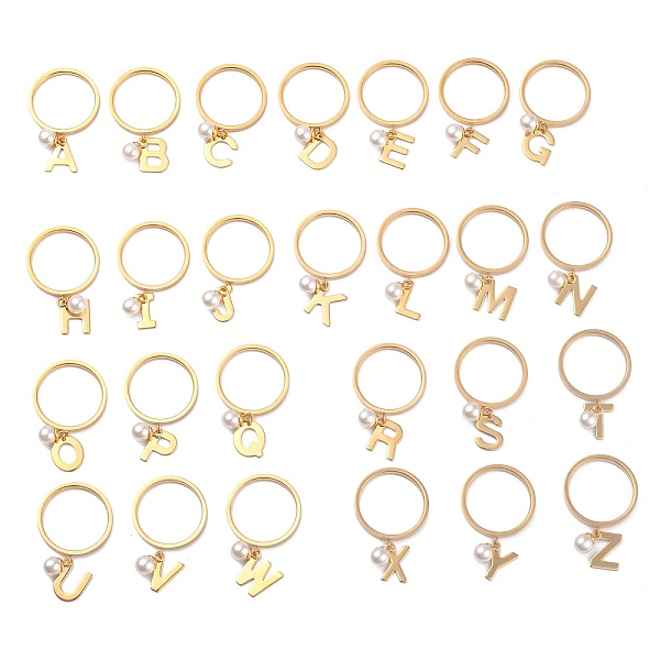 PandaHall Dual-use Items, 304 Stainless Steel Finger Rings or Pendants Set, with Plastic Round Beads, Alphabet, Letter A~Z, White, Golden...
PandaHall Dual-use Items, 304 Stainless Steel Finger Rings or Pendants Set, with Plastic Round Beads, Alphabet, Letter A~Z, White, Golden...