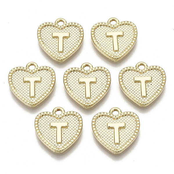PandaHall Alloy Pendants, Cadmium Free & Nickel Free & Lead Free, Heart with Letter, Real 18K Gold Plated, Letter.T, 16x15x2mm, Hole: 2mm...
PandaHall Alloy Pendants, Cadmium Free & Nickel Free & Lead Free, Heart with Letter, Real 18K Gold Plated, Letter.T, 16x15x2mm, Hole: 2mm...