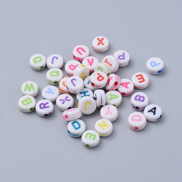 PandaHall Craft Style Flat Round Initial Acrylic Beads, Mixed Color, 7x3.5mm, Hole: 2mm, about 4000pcs/500g Acrylic Flat Round Multicolor
PandaHall Craft Style Flat Round Initial Acrylic Beads, Mixed Color, 7x3.5mm, Hole: 2mm, about 4000pcs/500g Acrylic Flat Round Multicolor