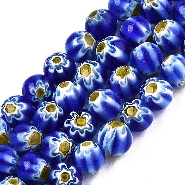 PandaHall Round Millefiori Glass Beads Strands, Royal Blue, 6mm, Hole: 1mm, about 67pcs/strand, 14.7 inch Millefiori Lampwork Round
PandaHall Round Millefiori Glass Beads Strands, Royal Blue, 6mm, Hole: 1mm, about 67pcs/strand, 14.7 inch Millefiori Lampwork Round