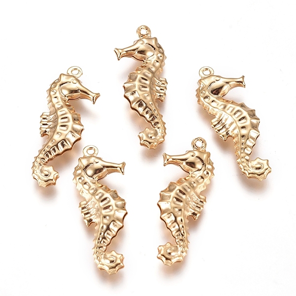 PandaHall 304 Stainless Steel Pendants, Sea Horse, Golden, 26.5x10x4mm, Hole: 1mm 304 Stainless Steel Sea Horse
PandaHall 304 Stainless Steel Pendants, Sea Horse, Golden, 26.5x10x4mm, Hole: 1mm 304 Stainless Steel Sea Horse