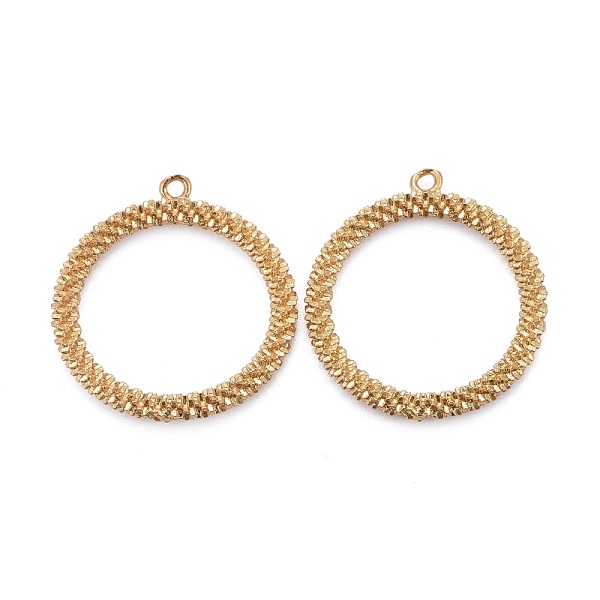 PandaHall Brass Pendants, Long-Lasting Plated, Ring, Real 18K Gold Plated, 26.5x25.5x3mm, Hole: 1.6mm Brass Ring
PandaHall Brass Pendants, Long-Lasting Plated, Ring, Real 18K Gold Plated, 26.5x25.5x3mm, Hole: 1.6mm Brass Ring