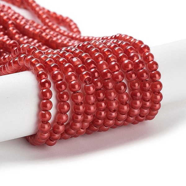 PandaHall Baking Painted Pearlized Glass Pearl Round Bead Strands, Crimson, 4mm, Hole: 1mm, about 232pcs/strand, 30.31''(77cm) Glass Round..., Pink
PandaHall Baking Painted Pearlized Glass Pearl Round Bead Strands, Crimson, 4mm, Hole: 1mm, about 232pcs/strand, 30.31''(77cm) Glass Round..., Pink