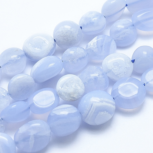 PandaHall Natural Blue Lace Agate Beads Strands, Tumbled Stone, Nuggets, 8~10mm, Hole: 0.8mm, about 30~35pcs/strand, 15.7 inch(40cm) Blue...
PandaHall Natural Blue Lace Agate Beads Strands, Tumbled Stone, Nuggets, 8~10mm, Hole: 0.8mm, about 30~35pcs/strand, 15.7 inch(40cm) Blue...