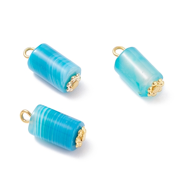 PandaHall Dyed Natural Agate Pendants, with Alloy Daisy Spacer Beads and Iron Flat Head Pin, Golden, Column, 17.5~18x8mm, Hole: 2.3mm...
PandaHall Dyed Natural Agate Pendants, with Alloy Daisy Spacer Beads and Iron Flat Head Pin, Golden, Column, 17.5~18x8mm, Hole: 2.3mm...